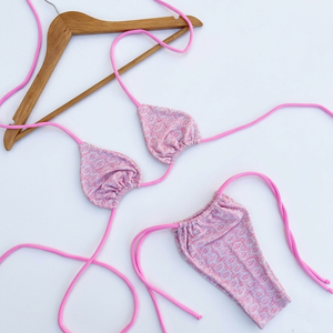 Premium 180 GSM polyester spandex <b>bikini</b> <b>set</b> red heart wing print tie up design sublimation custom logo Women <b>Bikinis</b> <b>Set</b> - Product Image 2