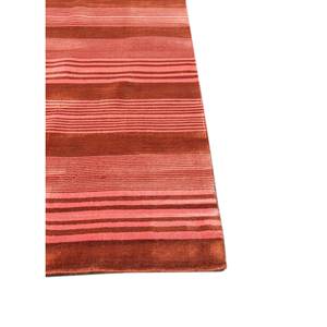Basis Hand Loom Wool <b>Rugs</b> in Red Orange Striped 3D Rectangle Room <b>Bedside</b> <b>Rug</b> Viscose Material Handmade 3D Pattern for Home Use - Product Image 4