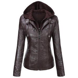 Chaquetas de Motocicleta de Piel de Oveja Genuina para Mujer, Moda Otoñal, Personalizadas, Transpirables, Resistentes al Viento, Impermeables, Ecológicas y Desmontables - Product Image 1