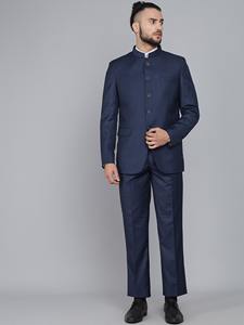 La <b>Scoot</b> Men's 2-Piece Solid Polyester Formal Suit Basic Regular Fit Notch Collar Long Length Comfortable Breathability - Product Image 6