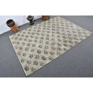 Clásico Beige verde 5,2 X 6.7ft hecho a mano turco Aubusson diseño alfombra para sala de estar o dormitorio patrón de pasillo Rectangular - Product Image 2