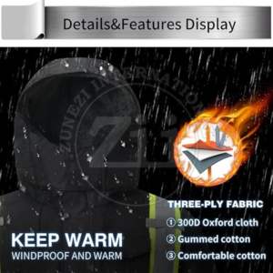 Veste de sécurité softshell coupe-vent de haute qualité, doublure polaire chaude, haute visibilité, réfléchissante, résistante aux coupures, protection sécurisée, hiver, logo - Product Image 6