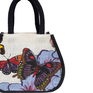 Sacs à provisions fourre-tout sacs de jute d'impression de mode à l'extérieur de la poche fabriqués en Inde Bengale occidental à Kolkata - Product Image 4