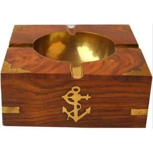 ที่เขี่ยบุหรี่ไม้อะคาเซียแท้สไตล์ทะเลสำหรับตกแต่งโรงแรมร้านอาหารปาร์ตี้จัดส่ง - Product Image 1