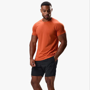 Camisetas Deportivas Ajustadas de Punto para Hombre, Transpirables, para Gimnasio, Entrenamiento, Fitness - Product Image 1