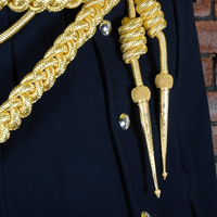 Aiguillettes de fil de fil de Logo sur mesure OEM de haute qualité avec embouts en laiton pour cordon d'uniforme d'officier en coton et soie