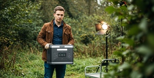 Chariot pliable noir Solarplay compatible avec une station d'alimentation portable, capacité <span class=keywords><strong>de</strong></span> charge <span class=keywords><strong>de</strong></span> 55,1 lb, chariot facile à transporter, camping, voyage - Product Image 4