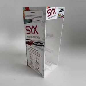 SYX Nicotine Pouches Display Rack 3-Tier Vertical Plastic <b>Stand</b> Freestanding Pre-Assembled Modern Style - Product Image 2