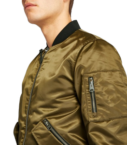 Blouson d'aviateur en nylon de style personnalisé pour hommes haute qualité grande taille veste de vol décontractée en tissu veste de duvet respirante pour vêtements de rue - Product Image 4