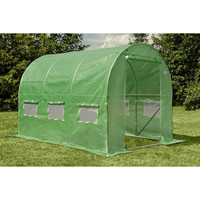Serre agricole tunnel de jardin de grande taille avec couverture en film plastique PE à simple travée 4,5x2x2 (pour le mois de mars)