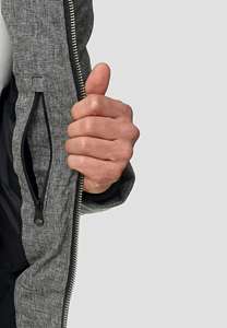 Article très vendu col montant pour homme avec capuche amovible DTF personnalisé logo imprimé vêtements décontractés d'hiver veste bouffante pour homme à fermeture éclair - Product Image 4