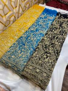 Totalmente bordado y tela con cuentas tela bordada cuentas importadas tela de malla hecha a mano - Product Image 2