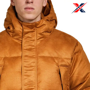 Chaqueta acolchada de peso pesado con estilo para hombre, de lona de alta calidad, 4XL de talla grande, Abrigo acolchado largo con capucha, chaqueta cálida con burbujas - Product Image 5