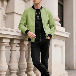 <b>Casual</b> Winter Wear <b>Men</b> Bomber <b>Jacket</b> Fashion Outerwear <b>Lightweight</b> Windproof Daily Wear <b>Men's</b> <b>Jackets</b> - Product Image 6