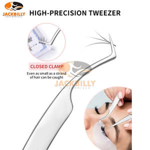 Pince à épiler pour extensions de cils de qualité supérieure, à pointe fine, en acier inoxydable, personnalisable, pour usage professionnel – Nouveauté très demandée - Product Image 4