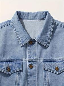 Conjuntos de pantalones de mezclilla de alta calidad para hombre, conjuntos de chaqueta vaquera personalizada, conjuntos de chaqueta vaquera Urban Edge, Colección vaquera - Product Image 3