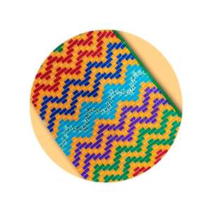 Auténtica Tela Africana Tradicional de Jacquard Kente, 100% Algodón, 270 GSM, para Vestimenta Cultural y Diseño de Moda, 51 Pulgadas de Ancho - Product Image 3