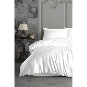 Juego de Funda Nórdica de Algodón Egipcio Varol, Técnica de Tejido Satinado a Rayas, 4 Piezas - Ropa de Cama de Algodón Suave y Brillante para el Hogar - Product Image 2