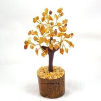 Top vente 60 barbe Agate Citrine jaune Quartz arbre décoration pierre naturelle artisanat mascotte fabricant direct approvisionnement en gros