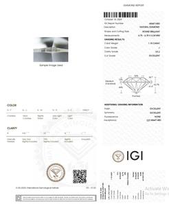 D'VINS JEWELS B2B pour GIA Certifié 1.20 CT Diamant Blanc Lâche Rond Naturel I Couleur FL FLOW Pureté EX Coupe Polie - Product Image 5