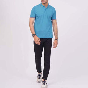 Nouveau couleur unie à manches courtes été haute rue hommes vêtements Polo Top qualité coton respirant sport hommes polos - Product Image 5