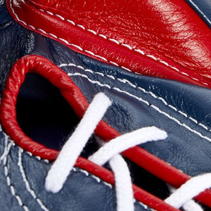 Guantes de boxeo ganadores de cuero rojo marino Guantes de entrenamiento de lucha de tarifa al por mayor de alta calidad con diseño OEM con cordones - Product Image 6