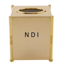 Boîte à mouchoirs décorative de style luxueux en métal perlé de cristal pour la décoration de table de dîner ou de fête de mariage - Product Image 6