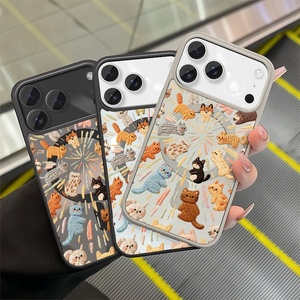 เคสโทรศัพท์ลายแมวนำโชค สำหรับ iPhone 11 ถึง 17 Pro Max  วัสดุ TPU นิ่ม ลายดอกไม้สีขาว  สำหรับทุกเพศ - Product Image 1