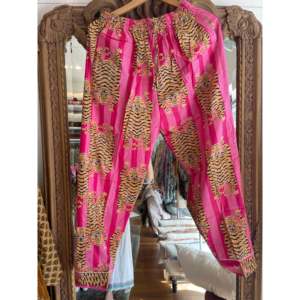 Lady's Casual Tiger Pink Neon <b>Pyjama</b> with Elastic Waist and Drawstring Breathable Spandex Fabric <b>for</b> Spring <b>Summer</b> and Autumn - Product Image 4