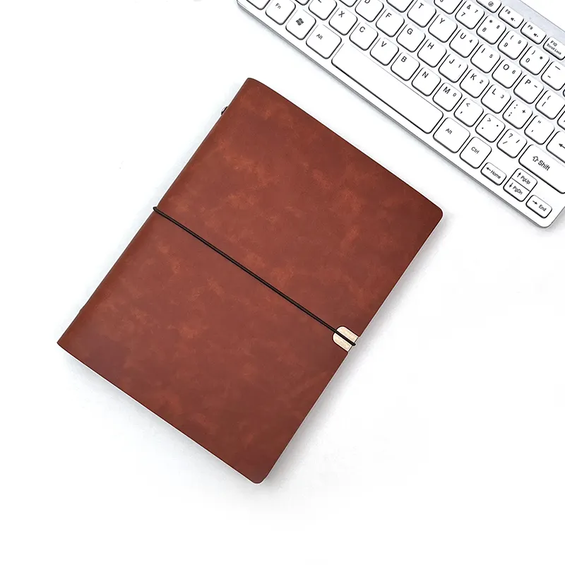 A5 B5 A6 Leather Retro Handmade Refillable Journal Pu Writing Vintage Notebook Diary With Strap