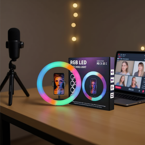 MJ4518 Luz de Relleno RGB de 18 Pulgadas, Luz de Relleno Externa de Plástico para Vlog Personal, Transmisión en Vivo, Equipo de Belleza - Product Image 2