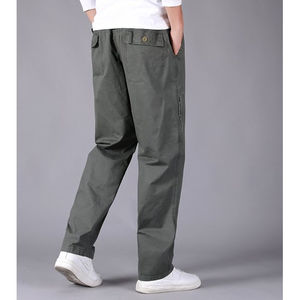 Pantalones de lino de algodón 100% de talla grande para hombre, ropa informal de tela suave, pantalones de lino holgados cómodos formales - Product Image 4