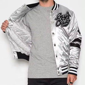 Blouson de baseball bombardier en satin de haute qualité pour hommes Design unique Facile à laver Meilleur prix Veste d'hiver personnalisée - Product Image 6