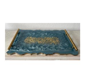 Home <b>Table</b> Decorative <b>Resin</b> Tray Custom Logo for Hotel Restaurant <b>Table</b> For Highest Quality 100% Epoxy <b>Resin</b> Tray Luxury Design - Product Image 3