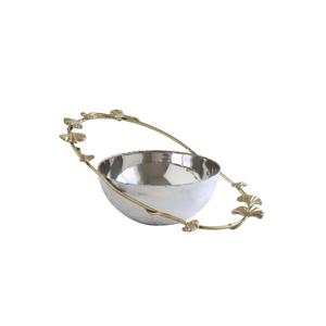 Design attrayant vaisselle restauration service en laiton métal fruits bol mariage dîner Table centres de table hôtel restauration utilisation - Product Image 5