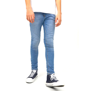 En stock Pantalon en jean décontracté pour hommes, coupe droite régulière, style High Street, techniques délavées, à des prix abordables - Product Image 2
