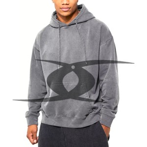 เสื้อผ้าฝ้าย100% มีฮู้ดเก็บความร้อนสำหรับฤดูหนาวของผู้ชายเสื้อผ้าสไตล์สตรีทแบบกรดฟอกสี - Product Image 1