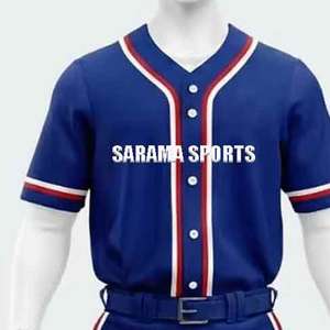 ชุดยูนิฟอร์มเบสบอล ผ้าซับเหงื่อ รับผลิตตามแบบ (OEM)  ผู้จัดจำหน่ายชุดยูนิฟอร์มเบสบอล รับสั่งซื้อจำนวนมาก ชุดยูนิฟอร์มเบสบอลทนทานสำหรับการฝึกซ้อม - Product Image 2