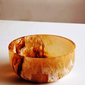 Petit bol à fleurs en résine Bol en bois blanc et résine en ligne au meilleur prix Taille du produit personnalisé Fabriqué en Inde - Product Image 2