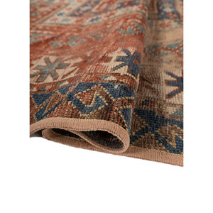 Alfombra de Lana Kiaan de Gran Tamaño, Color Rojo Naranja, Anudada a Mano, con Medallón Rectangular, para Pasillo, Entrada, Hogar -Paem-1326 9x12 - Product Image 2