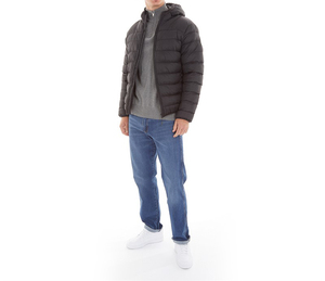 แจ็กเก็ตขนเป็ดโอเวอร์ไซส์แบบมีซิปสีพื้นสำหรับฤดูหนาวบุผ้าสองชั้นกันน้ำ - Product Image 3