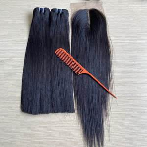 Extensions de cheveux humains 100% naturels, Extensions de cheveux humains, lisses, qualité supérieure, bon marché - Product Image 1