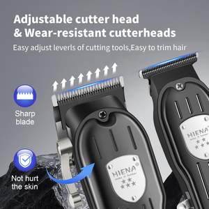 Ensemble de tondeuses à cheveux sans fil professionnelles pour hommes, tondeuses rechargeables pour barbiers, écran LCD, prise américaine, kit de coupe de cheveux alimenté par batterie - Product Image 6