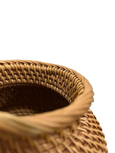 Jarrón de Ratán Tejido a Mano Ecológico para Decoración del Hogar, Cesta de Flores Multifuncional de Mimbre Estilo Boho para Sala de Estar, Hotel, Resort - Product Image 3