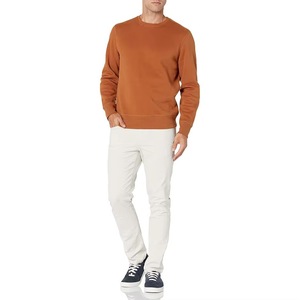 Suéter de Punto para Hombre, Cuello Redondo, Color Sólido, Corte Regular, 100% Algodón, Informal, Otoño, Manga Larga - Product Image 3