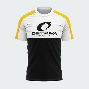 T-shirt décontracté à manches courtes pour homme en polyester/coton de qualité supérieure, col rond, logo imprimé par sublimation sur le devant, respirant et à séchage rapide - Product Image 4