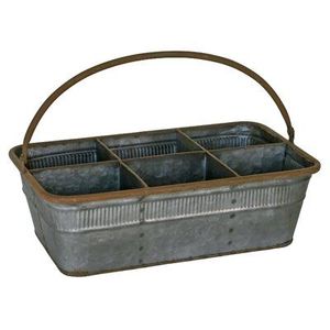 Grande jardinière galvanisée de style rustique de ferme Pots et jardinières de jardin de couleur naturelle pour un usage domestique - Product Image 2