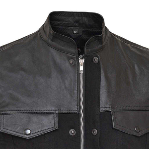 Gilet en cuir sans manches personnalisable de haute qualité, col rond, style streetwear, respirant, vêtements d'extérieur pour hommes pour l'hiver - Product Image 5