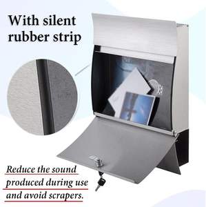 Buzón de acero galvanizado montado en la pared al por mayor, buzón de edición mate en polvo para el hogar, paquetes de correos personalizados, OEM ODM, hierro metálico - Product Image 5