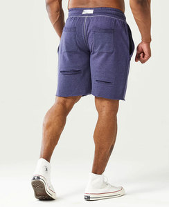 กางเกงขาสั้นผู้ชายสำหรับฤดูร้อนเอวยางยืดมีกระเป๋าด้านในแห้งเร็วสำหรับออกกำลังกายฟิตเนส - Product Image 2